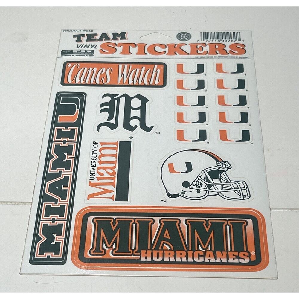 Miami Hurricanes Westrick Paper Company Team‎ Vinyl Stickers